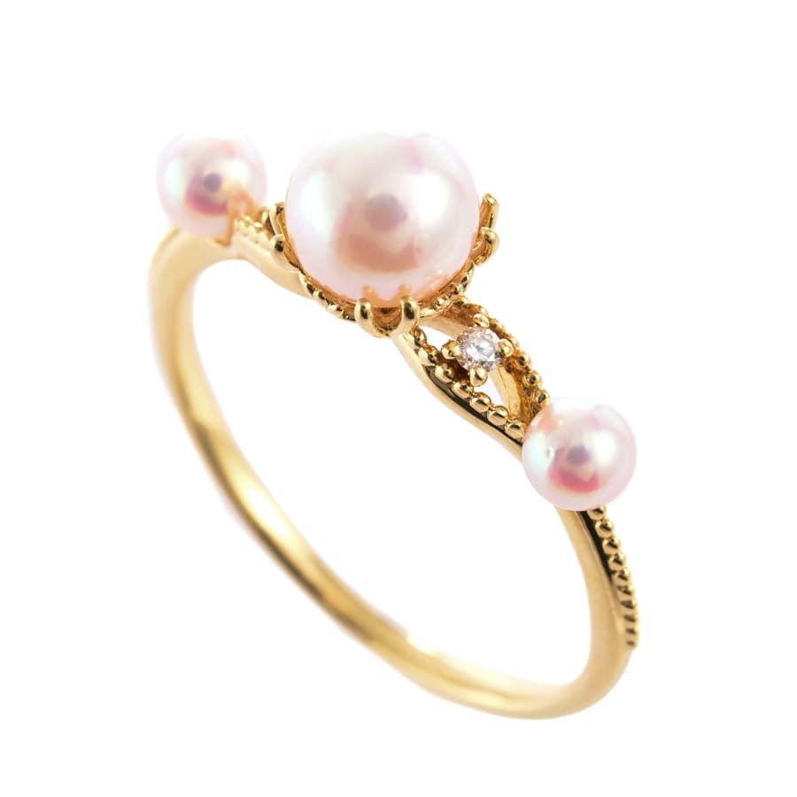 【中古A品】  ノンブランドジュエリー パール リング   K18YG 横浜関内店