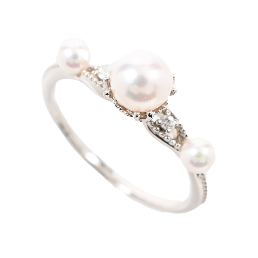 【中古A品】  ノンブランドジュエリー パール リング   プラチナ900 横浜関内店