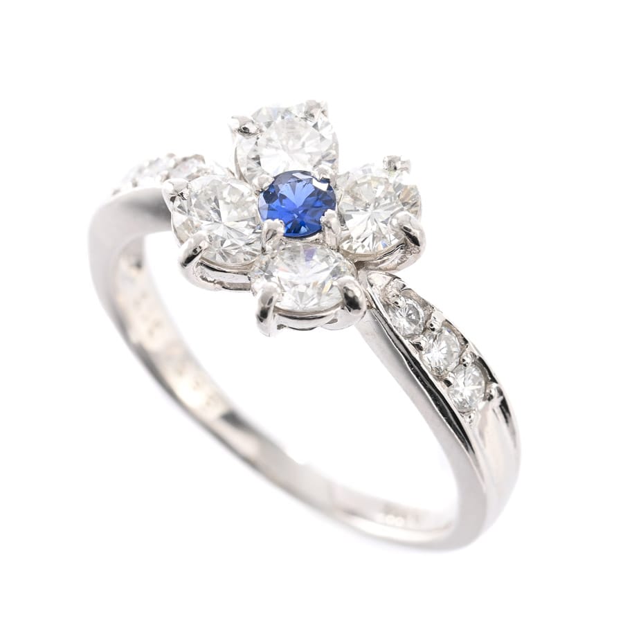 【中古A品】  ノンブランドジュエリー サファイア リング   K18ホワイトゴールド 横浜関内店