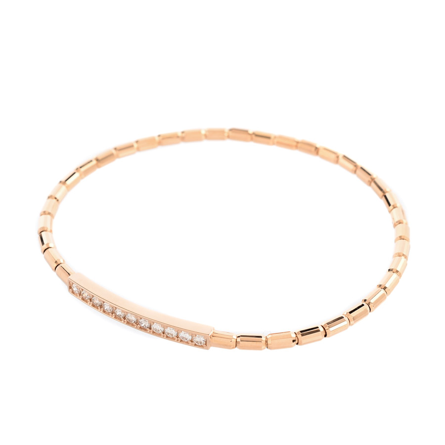 【中古A品】  ノンブランドジュエリー ダイヤ バングル   K18ピンクゴールド 元町本店