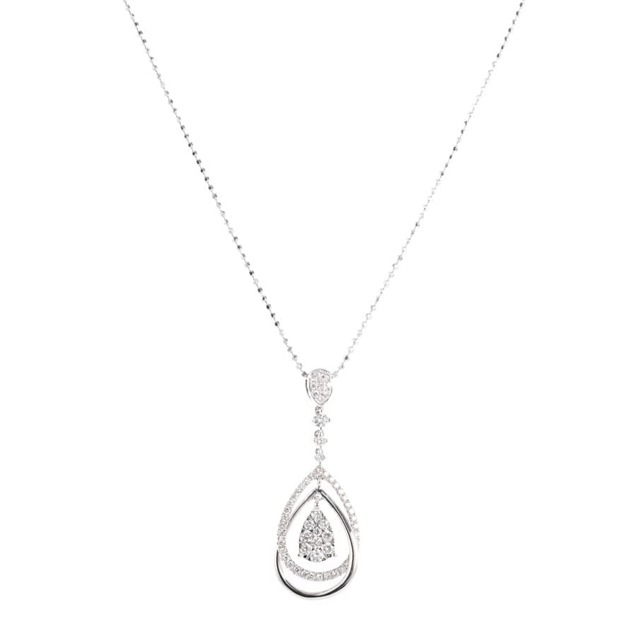 【中古A品】  ノンブランドジュエリー ダイヤ ネックレス   K18ホワイトゴールド 横浜関内店