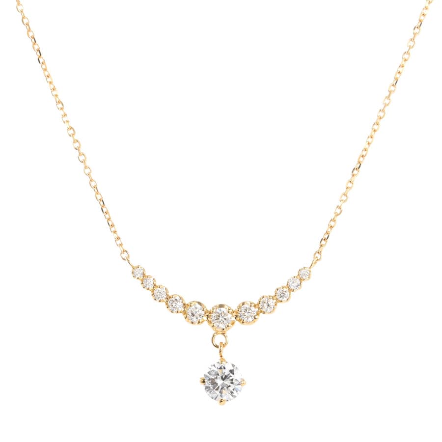 【中古A品】  ノンブランドジュエリー ダイヤ ネックレス   K18YG 元町本店