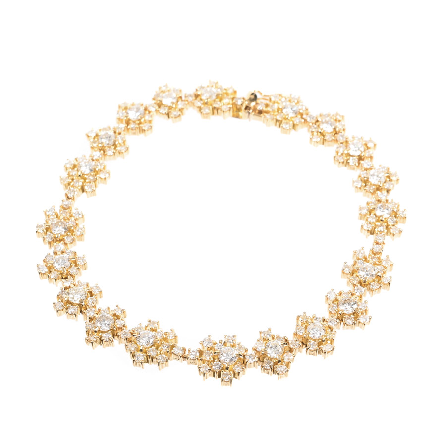 【中古A品】  ノンブランドジュエリー ダイヤ ブレスレット   K18YG 横浜関内店