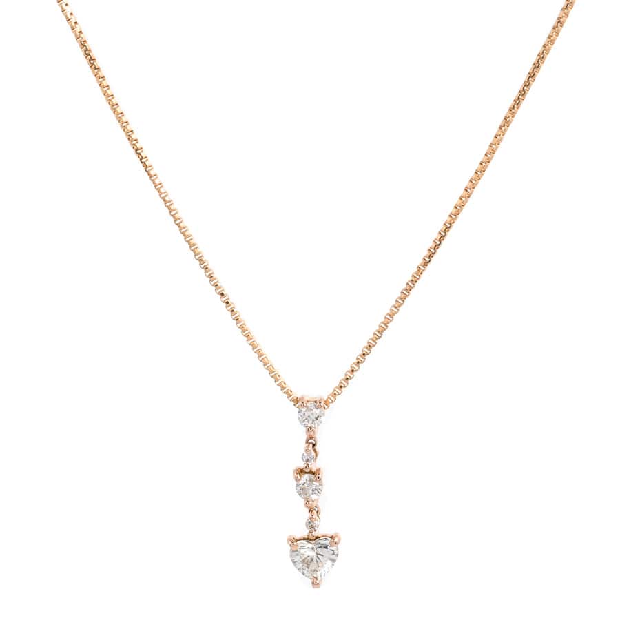 【中古A品】  トリロジー ダイヤ ネックレス   K18ピンクゴールド 横浜関内店