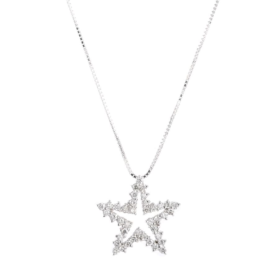 【中古A品】  ノンブランドジュエリー ダイヤ ネックレス   K18ホワイトゴールド 横浜関内店