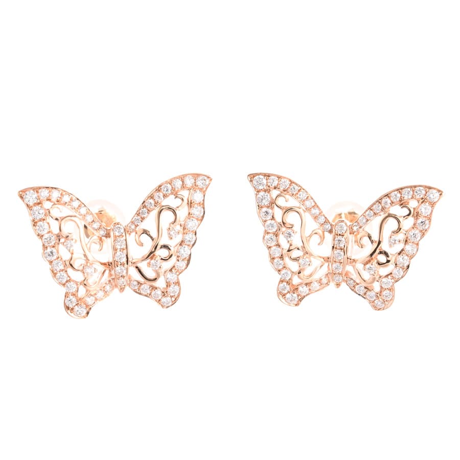 【中古A品】  ノンブランドジュエリー ダイヤ ピアス   K18ピンクゴールド 横浜関内店