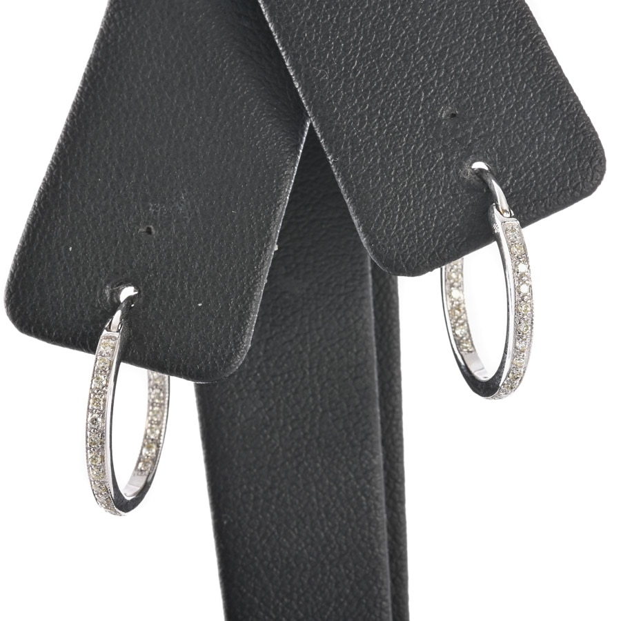 【中古A品】  ノンブランドジュエリー ダイヤ ピアス   K18ホワイトゴールド 横浜関内店