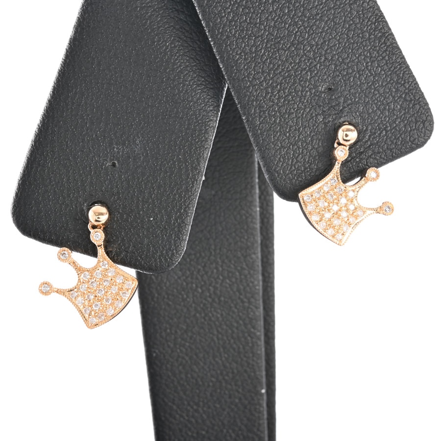 【中古A品】  ノンブランドジュエリー ダイヤ ピアス   K18ピンクゴールド 横浜関内店