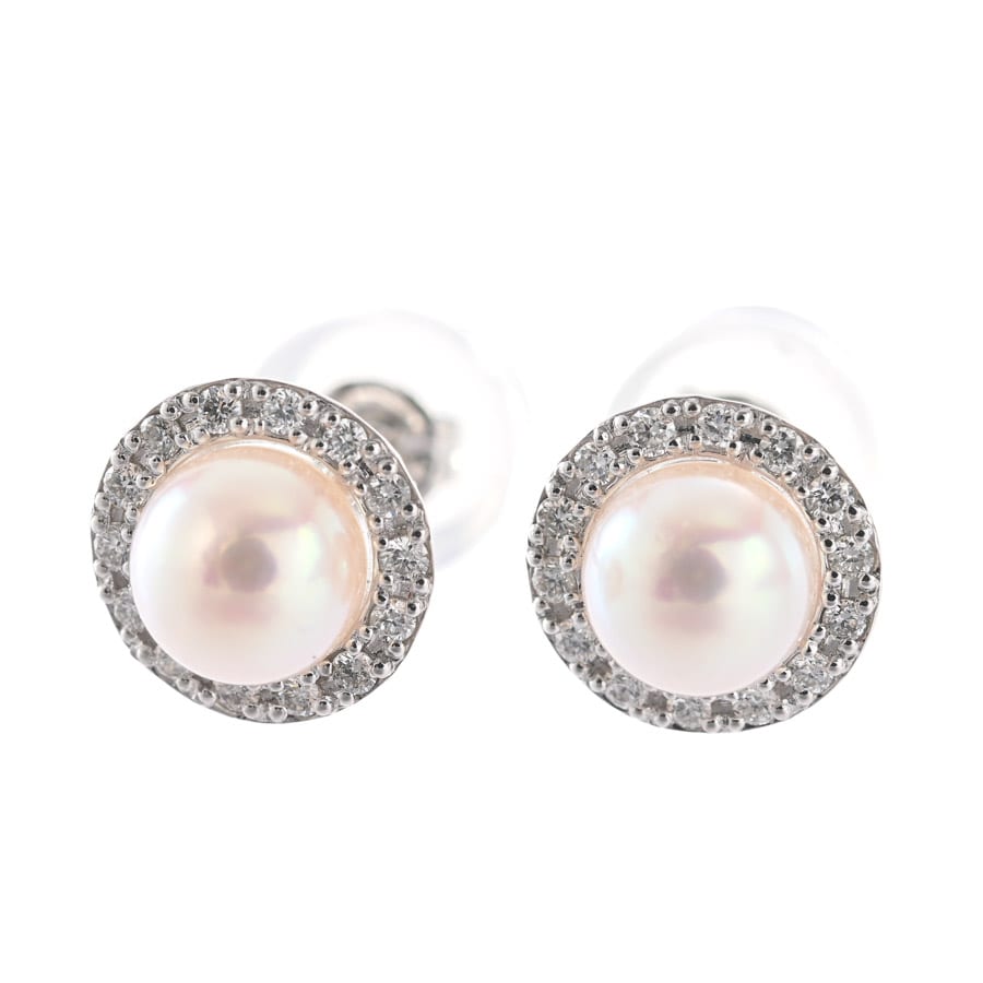 【中古A品】  ノンブランドジュエリー パール ピアス   プラチナ900 横浜関内店