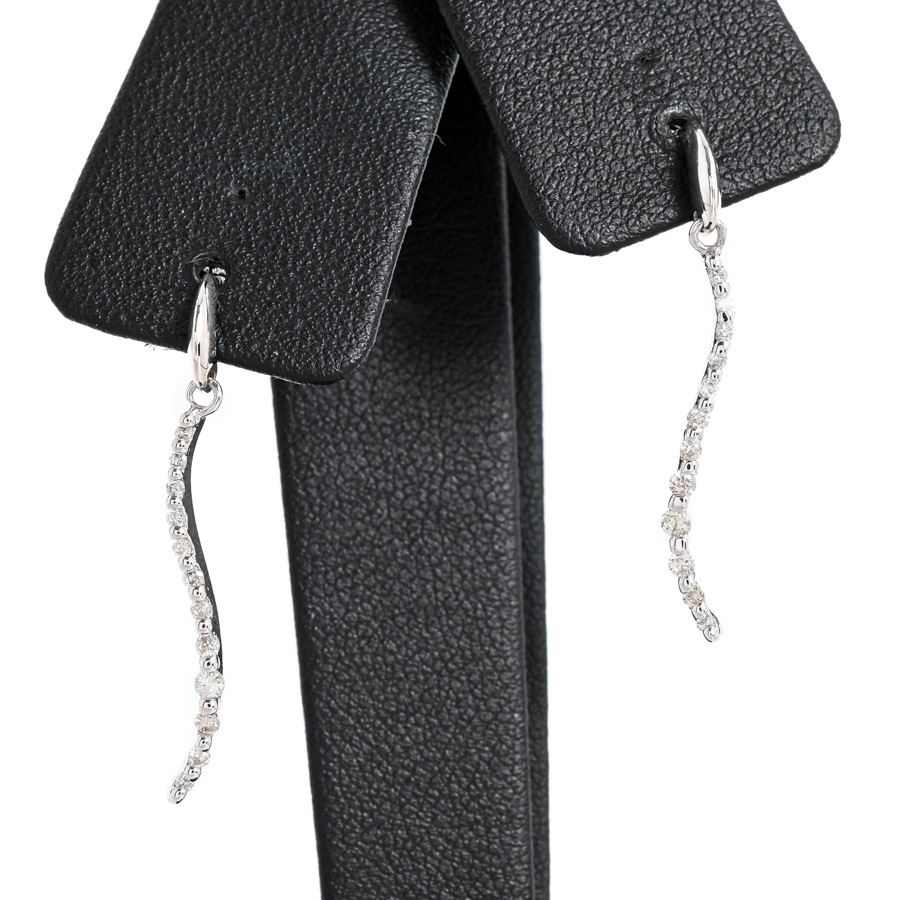 【中古A品】  ノンブランドジュエリー ダイヤ ピアス   K18ホワイトゴールド 横浜関内店