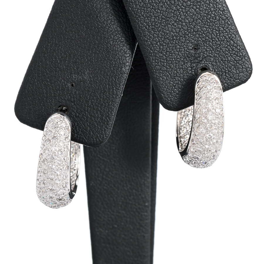 【中古A品】  ノンブランドジュエリー ダイヤ ピアス   K18ホワイトゴールド 横浜関内店