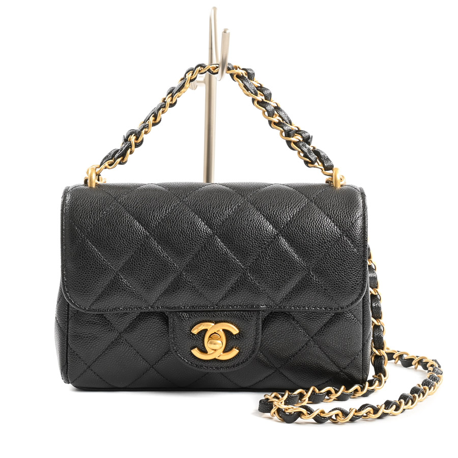 【未使用品】  シャネル ミニフラップバッグ  AS5239 キャビア THE YOKOHAMA FRONT