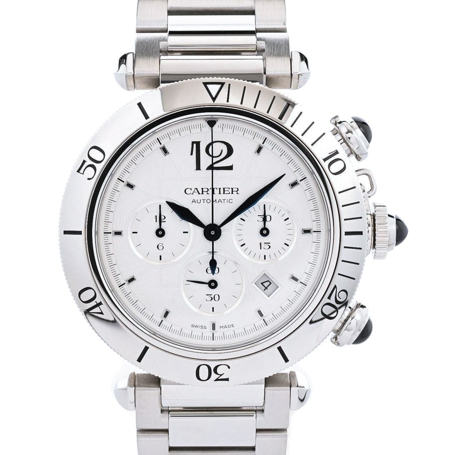 【未使用品】  カルティエ パシャ ドゥ カルティエ クロノグラフ  WSPA0018 ステンレス 新宿歌舞伎町店
