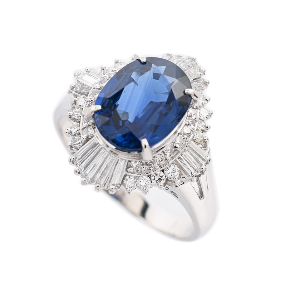 【中古A品】  ノンブランドジュエリー サファイア リング   プラチナ900 横浜関内店