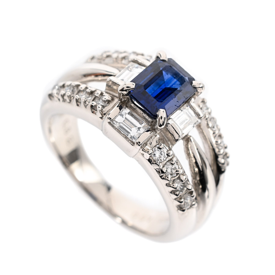 【中古A品】  ノンブランドジュエリー サファイア リング   プラチナ900 元町本店