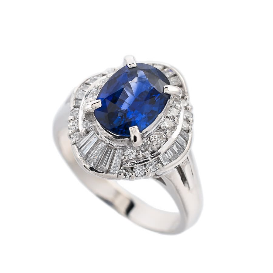 【中古A品】  ノンブランドジュエリー サファイア リング   プラチナ900 横浜関内店