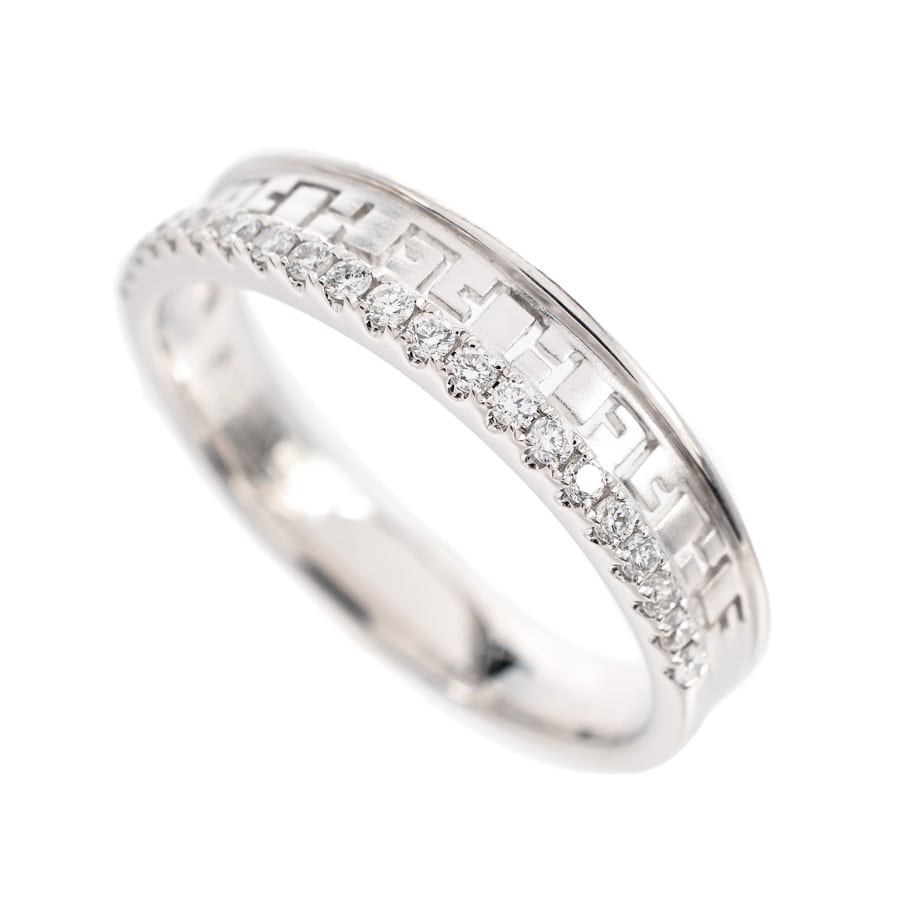 【中古A品】  ノンブランドジュエリー ダイヤ リング   K18ホワイトゴールド 元町本店