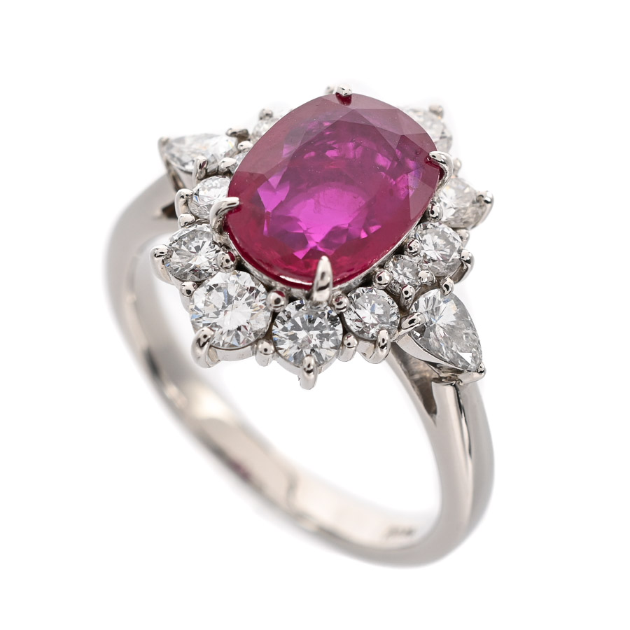 【中古A品】  ノンブランドジュエリー ルビー リング   プラチナ900 元町本店