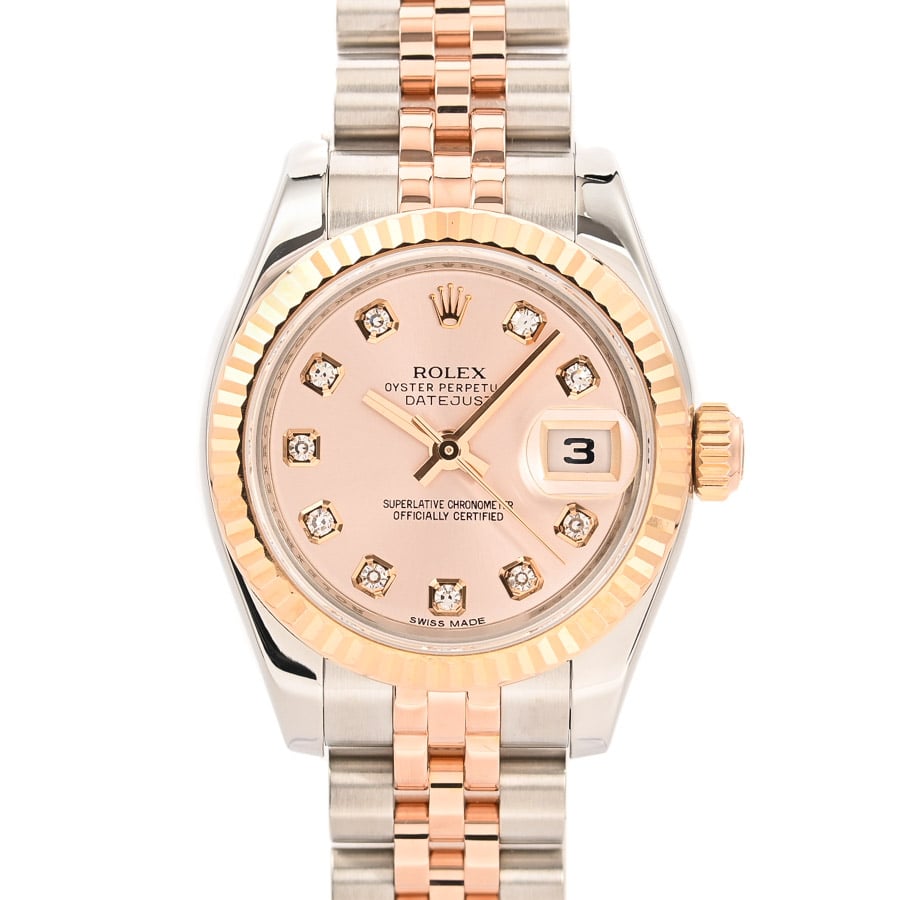【中古A品】  ロレックス デイトジャスト  179171G ステンレス/ピンクゴールド THE YOKOHAMA FRONT