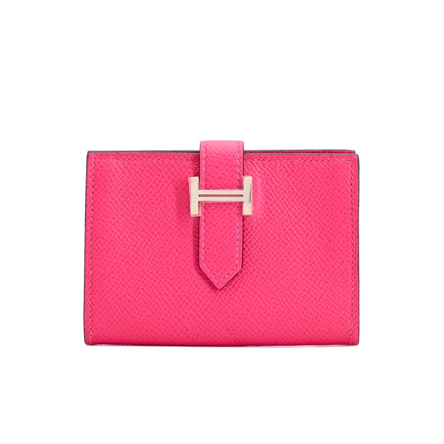 【中古A品】  エルメス ベアンカードケース   ヴォーエプソン 銀座