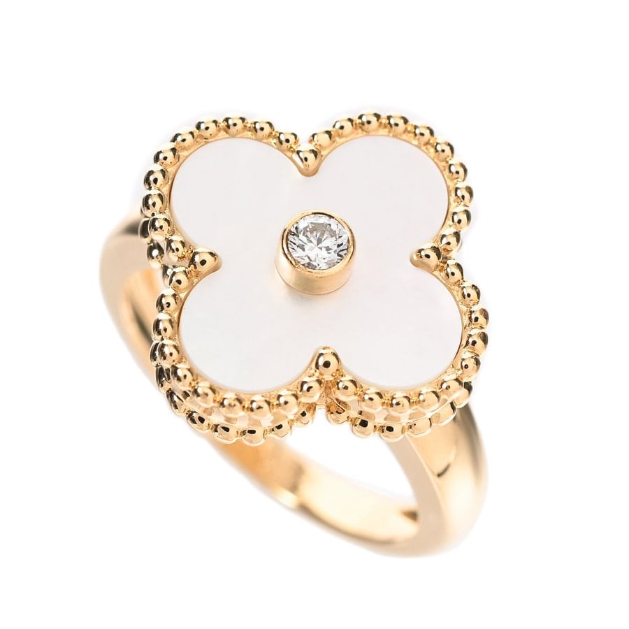 【中古A品】  ヴァンクリーフアーペル ヴィンテージアルハンブラ  VCARA41148 K18イエローゴールド 銀座