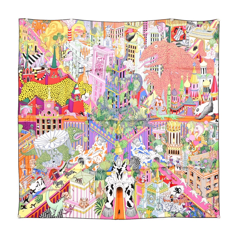 【中古SA品】  エルメス カレ90   シルク 元町本店