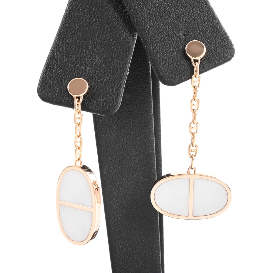 【中古A品】  エルメス シェーヌダンクル ヴェルソ   K18ピンクゴールド/セラミック(K18PG/セラミック) 新宿歌舞伎町店