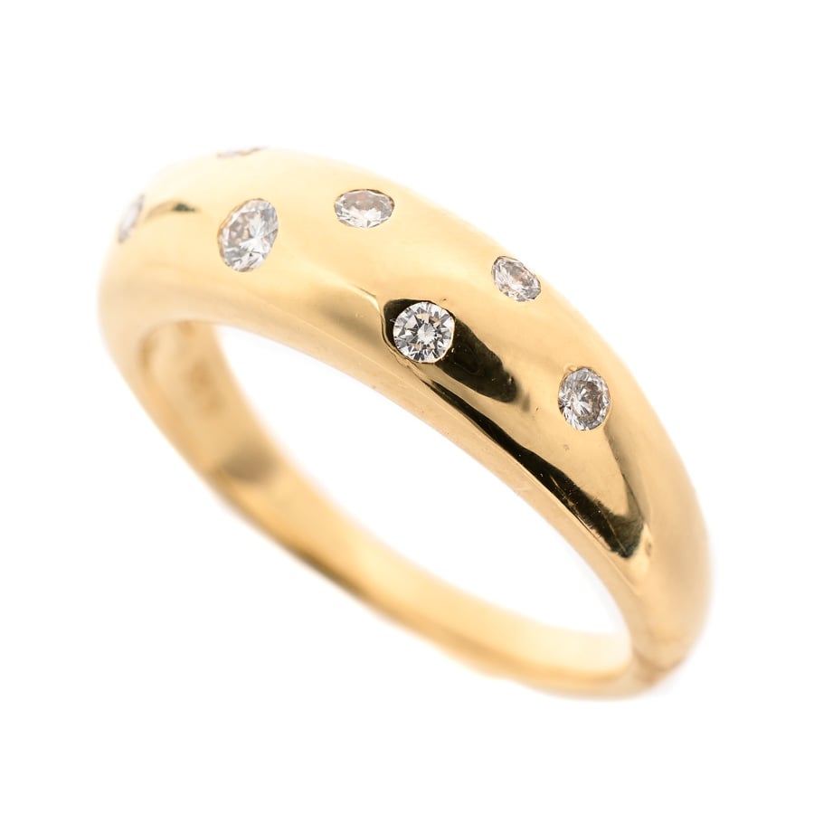 【中古A品】  タサキ ダイヤ リング   K18イエローゴールド 銀座