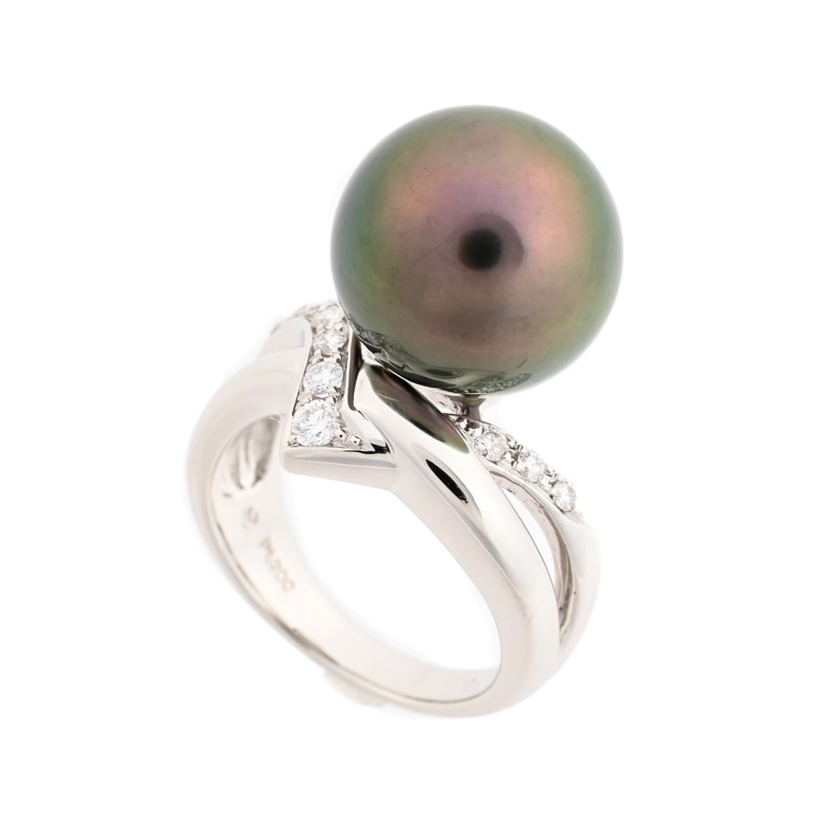 【中古A品】  タサキ パール リング   Pt900 銀座