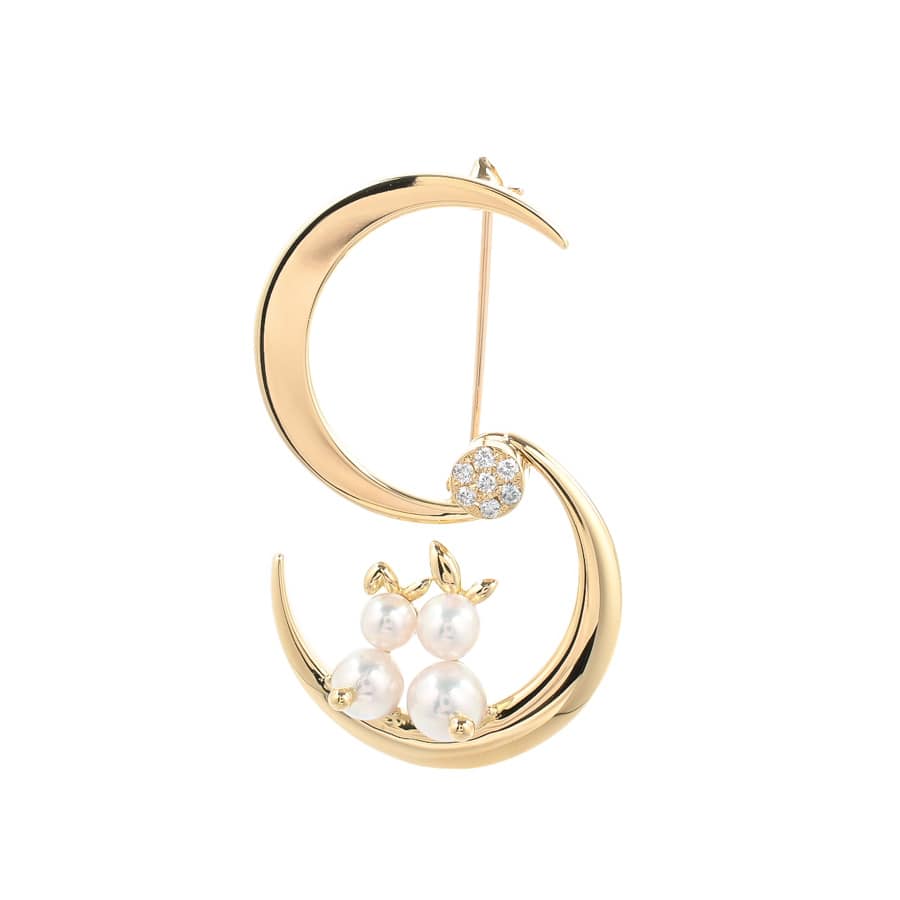 【中古A品】  平和堂 パール ブローチ   K18イエローゴールド 新宿歌舞伎町店