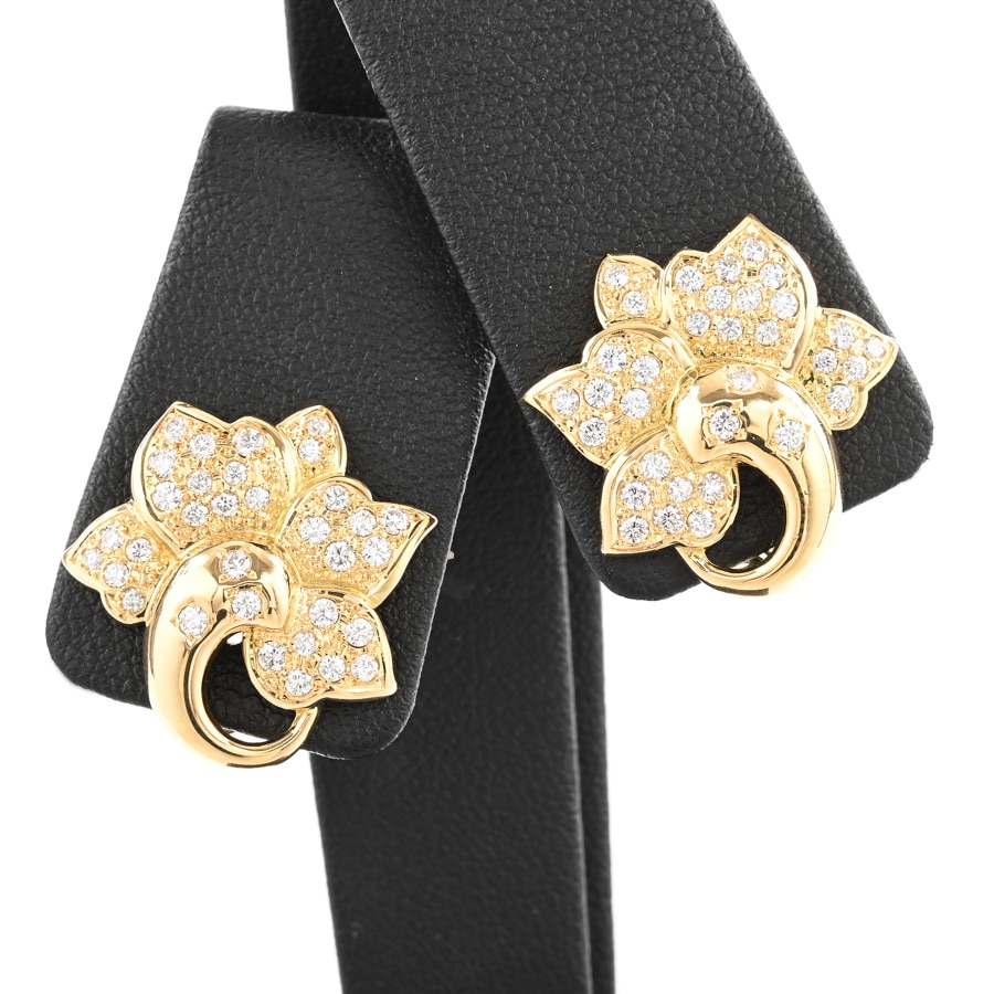 【中古A品】  ミキモト ダイヤ イヤリング   K18イエローゴールド 横浜関内店