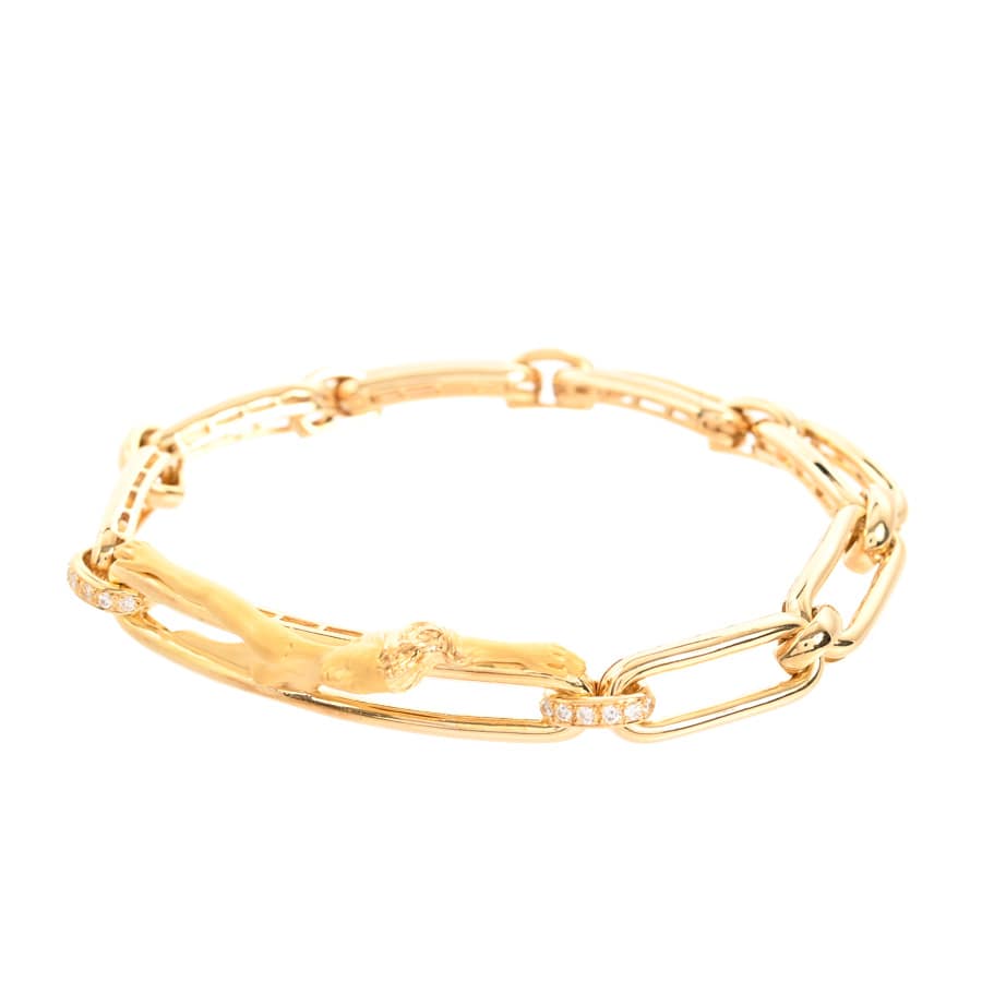 【中古A品】  カレライカレラ ダイヤ ブレスレット   K18イエローゴールド 横浜関内店