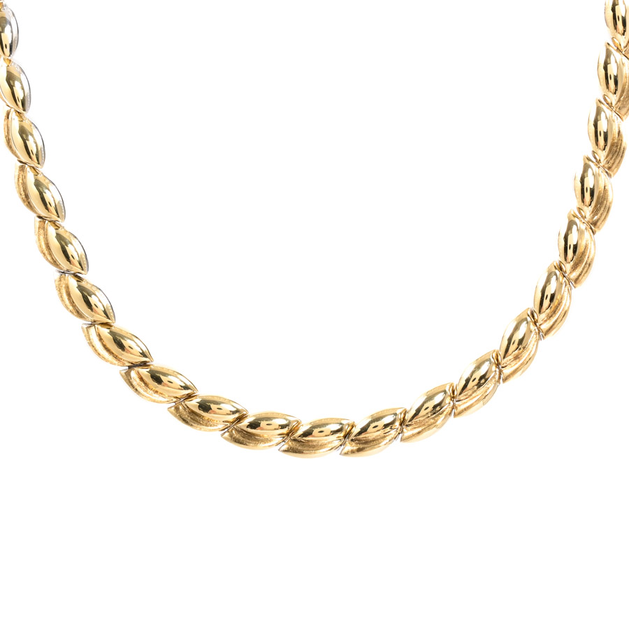 【中古A品】  キャンペザン トルマリン ネックレス   K18YG/WG 銀座