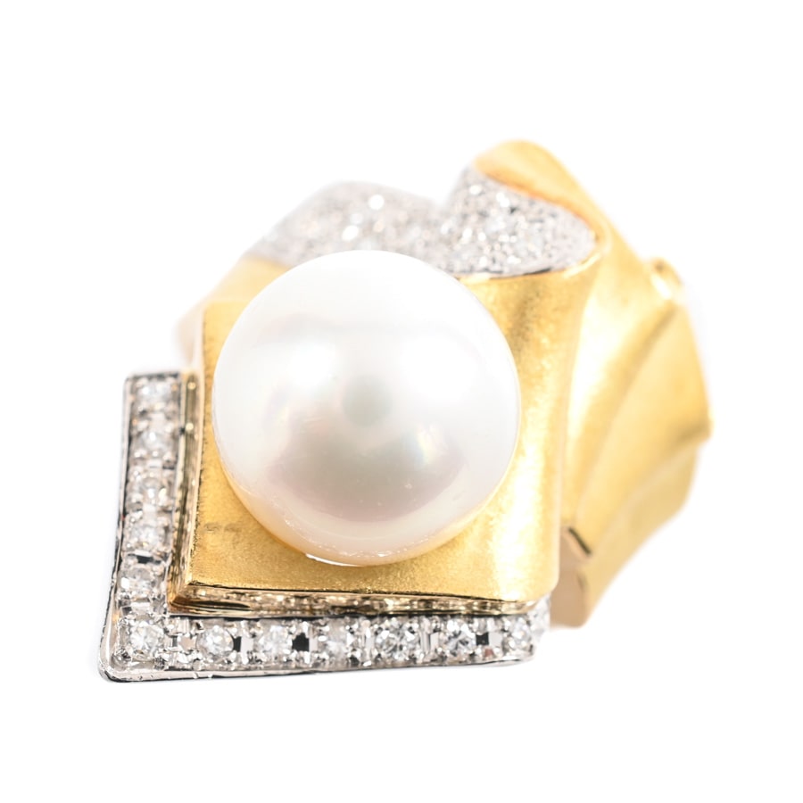 【中古B品】  石川暢子 パール リング   プラチナ900/K18イエローゴールド(Pt900/K18YG) 元町本店