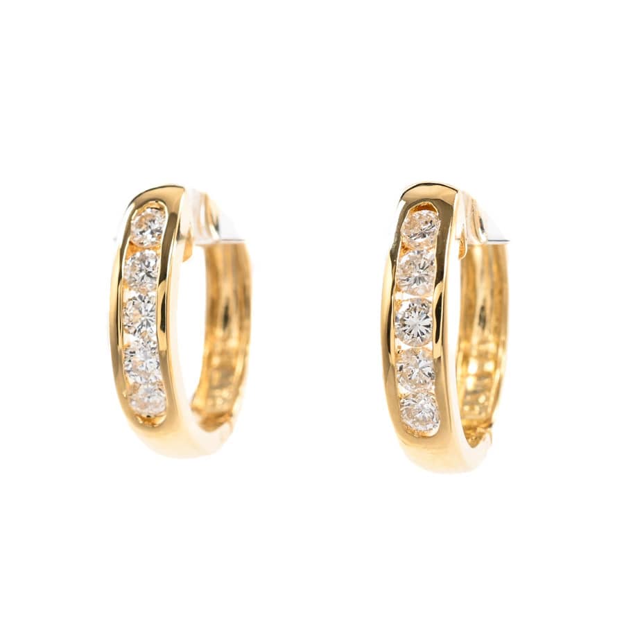 【中古A品】  ノンブランドジュエリー ダイヤ ピアス   K18YG 元町本店