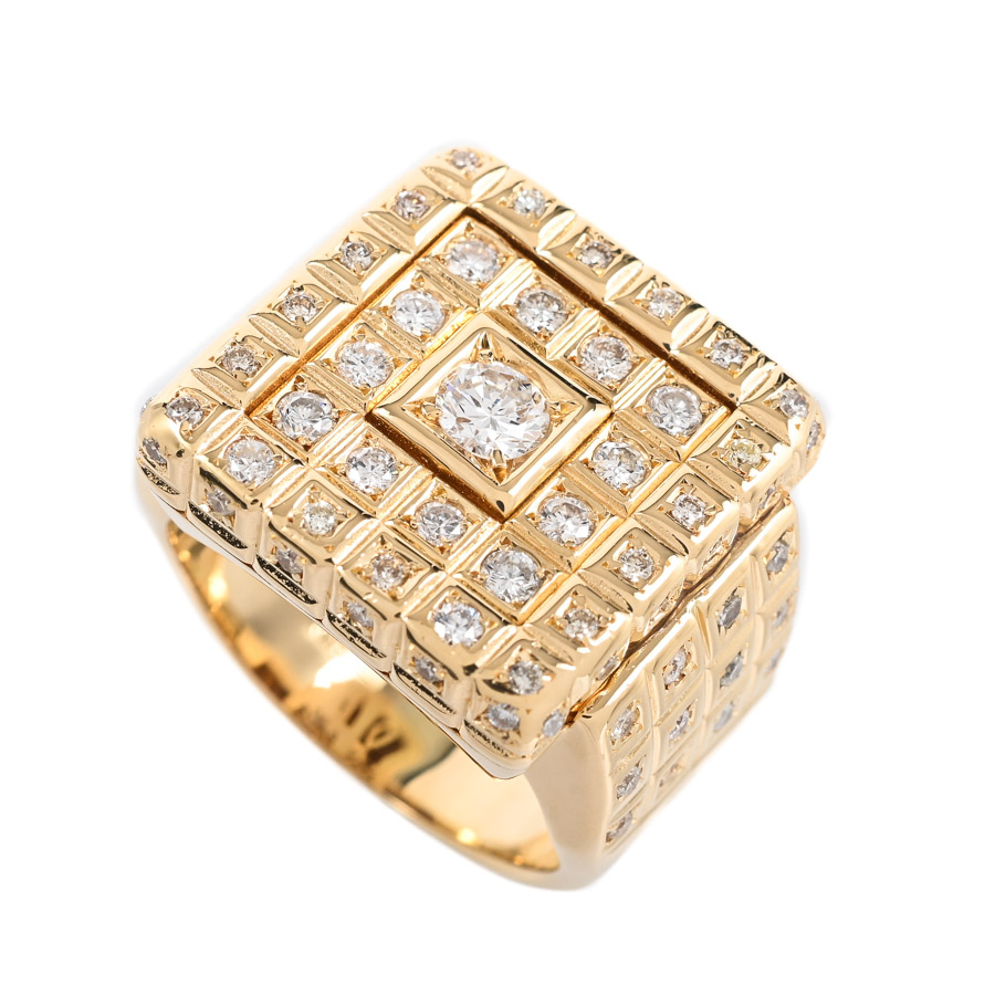 【中古A品】  ノンブランドジュエリー ダイヤ リング   K18YG 横浜関内店