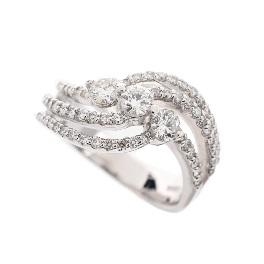 【中古A品】  ノンブランドジュエリー ダイヤ リング   K18ホワイトゴールド 元町本店