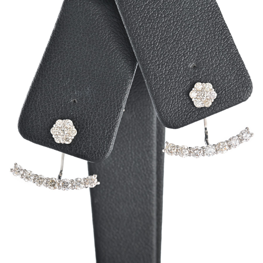 【中古A品】  ノンブランドジュエリー ダイヤ ピアス   プラチナ900 元町本店