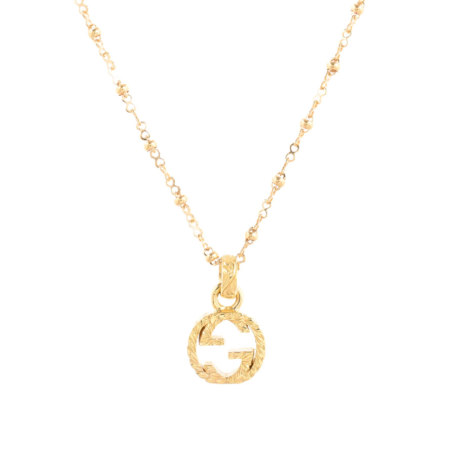 【中古A品】  グッチ インターロッキングG   K18イエローゴールド THE YOKOHAMA FRONT