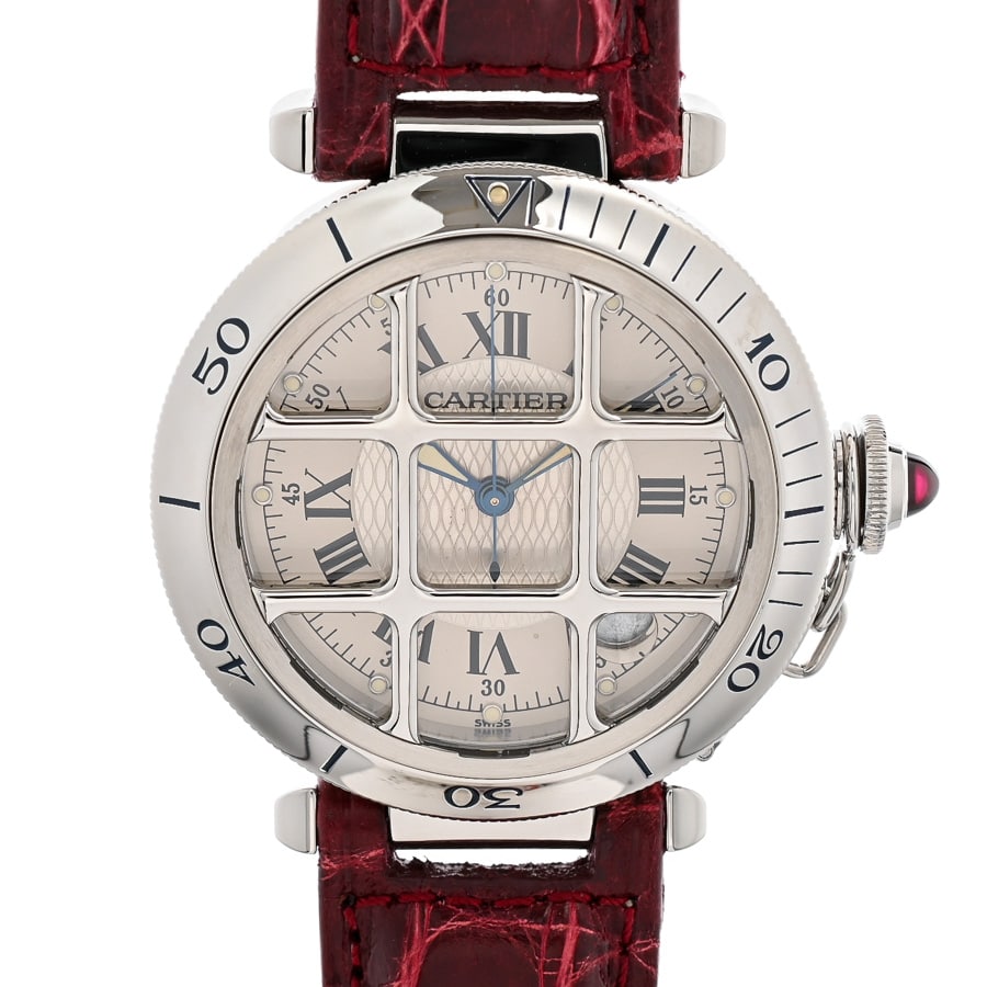 【中古A品】  カルティエ パシャ38mm グリッド 150周年記念モデル  W3102255 ステンレス SHIBUYA