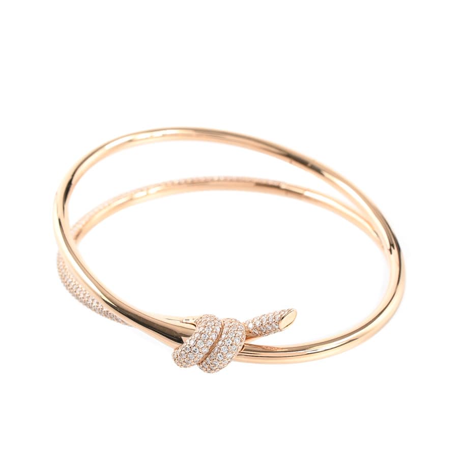 【中古A品】  ティファニー ノット ダブルロウ   K18ピンクゴールド 新宿歌舞伎町店