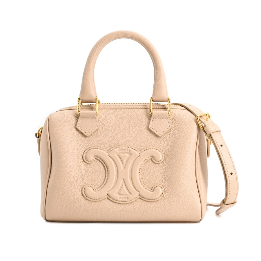 【中古A品】  セリーヌ キュイルトリオンフスモールボストン  113773 型押しレザー 横浜関内店