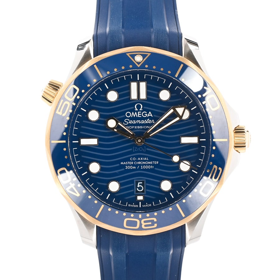 【中古A品】  オメガ シーマスター ダイバー300M コーアクシャル マスタークロノメーター  210.22.42.20.03.001 ステンレス/イエローゴールド 銀座
