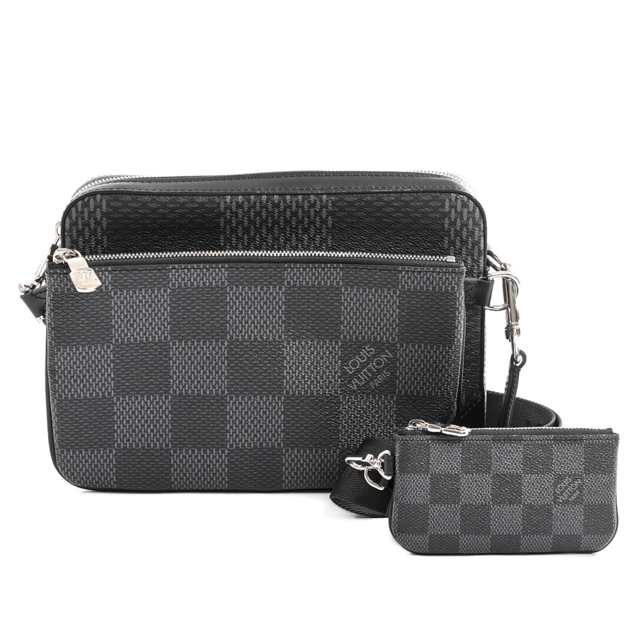 【中古SA品】  ルイヴィトン トリオメッセンジャー ダミエグラフィット N50017  元町本店