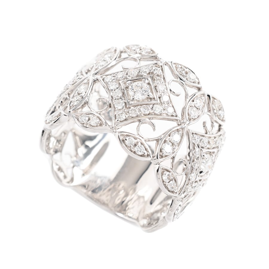 【中古A品】  ノンブランドジュエリー ダイヤ リング   K18ホワイトゴールド 横浜関内店