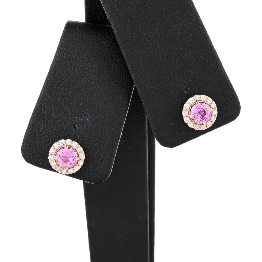 【新品】  ノンブランドジュエリー ピンクサファイア ピアス   K18ピンクゴールド 元町本店