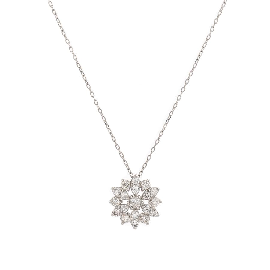 【中古A品】  ノンブランドジュエリー ダイヤ ネックレス   Pt950/850 横浜関内店