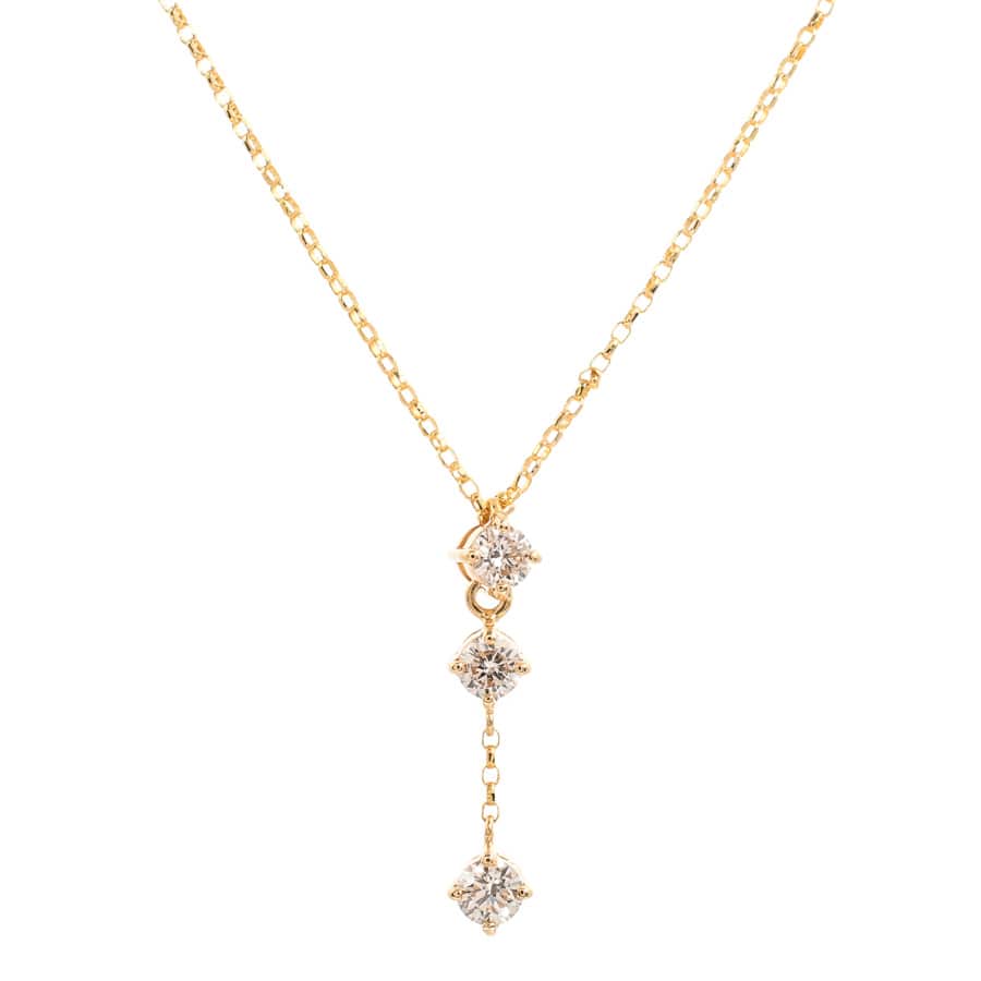 【中古A品】  ノンブランドジュエリー ダイヤ ネックレス   K18YG 横浜関内店