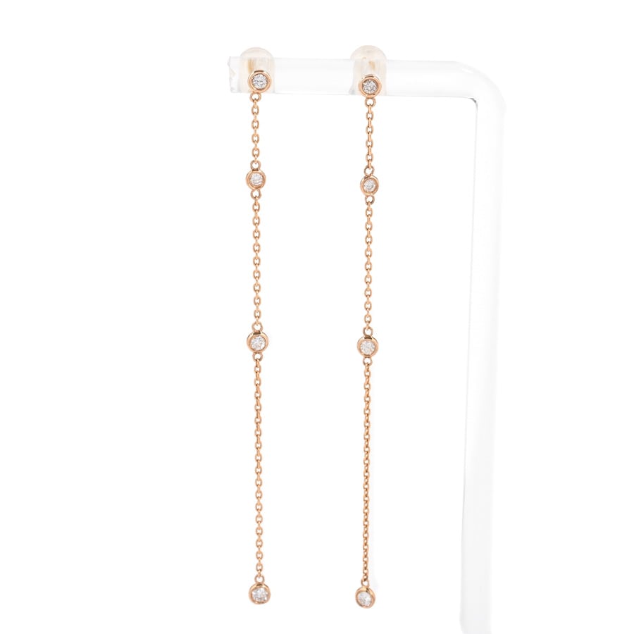 【中古A品】  ノンブランドジュエリー ダイヤ ピアス   K18ピンクゴールド 横浜関内店