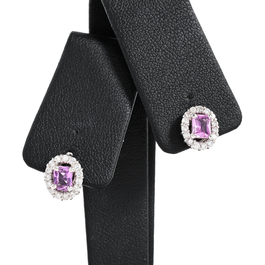 【中古A品】  ノンブランドジュエリー ピンクサファイア ピアス   Pt950/900 横浜関内店